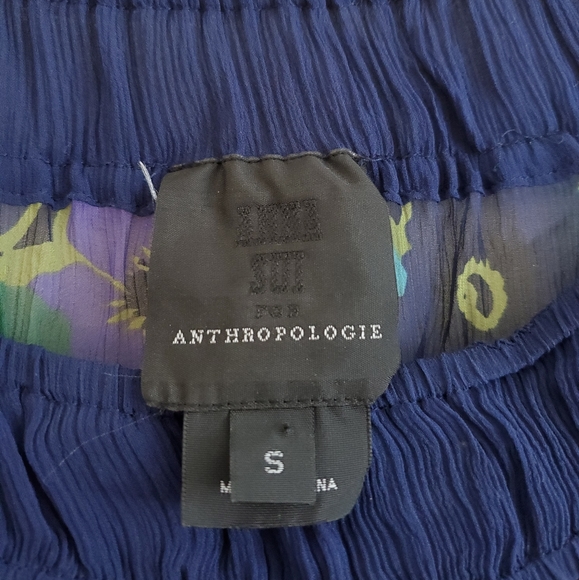 Anna Sui for Anthropologie flowy silk floral top - Picture 3 of 4